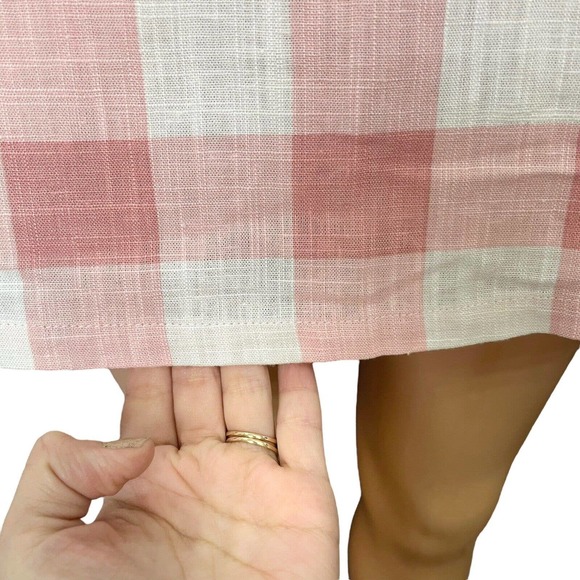 Forever 21 Gingham Mini Skirt Straight Fit Woven Casual - Picture 2 of 6